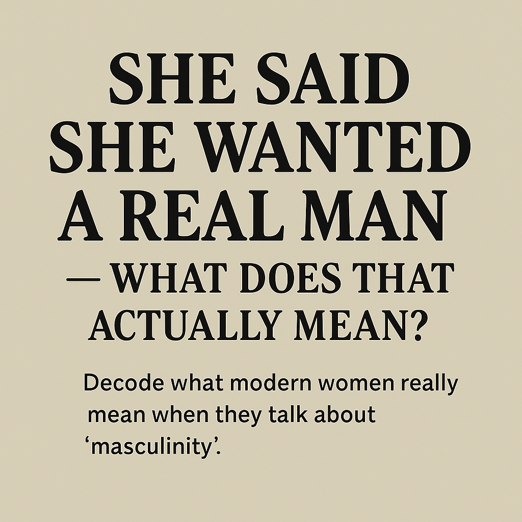 She said she wanted a real man